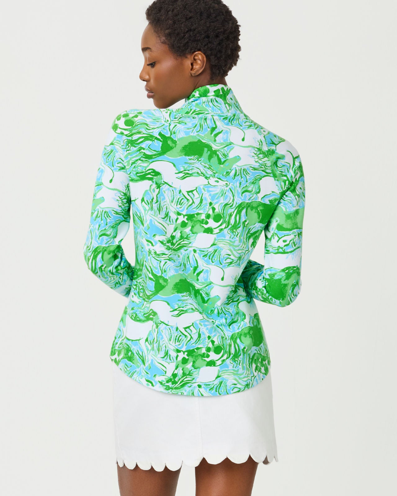 UPF 50+ Skipper Popover Capri Blue Galloping Gals