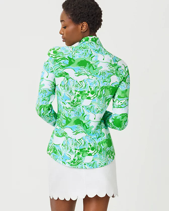 UPF 50+ Skipper Popover - Capri Blue/Galloping Gals