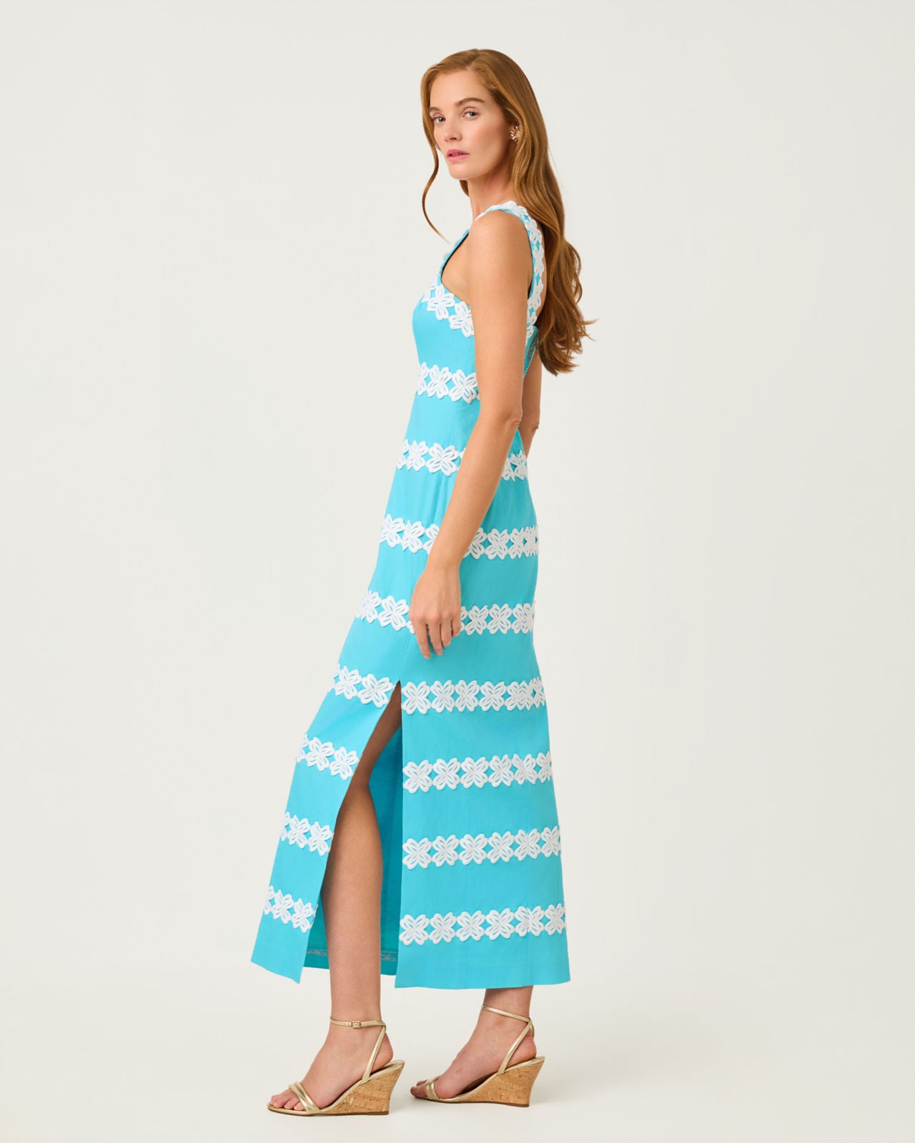 Davis Maxi Dress Capri Blue