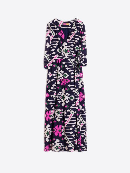 NAVY IKAT DRESS