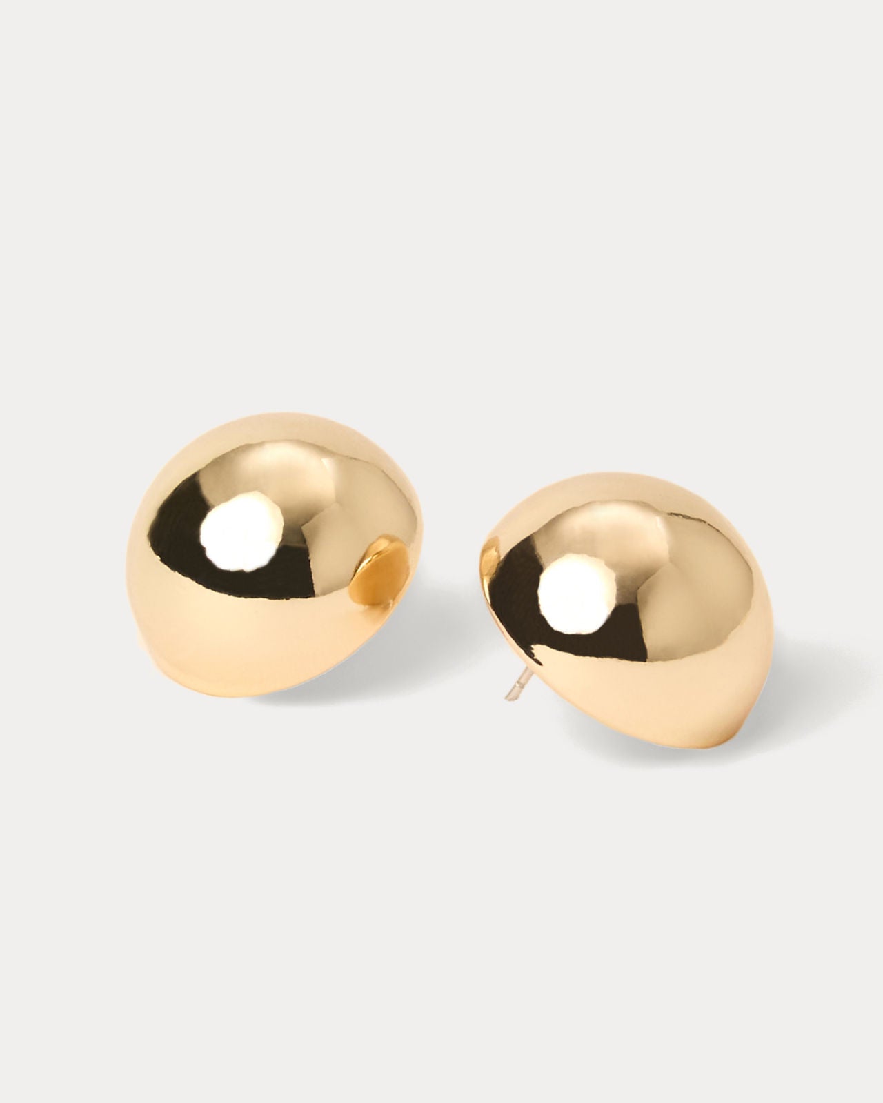 Etta Stud Earrings Gold Metallic