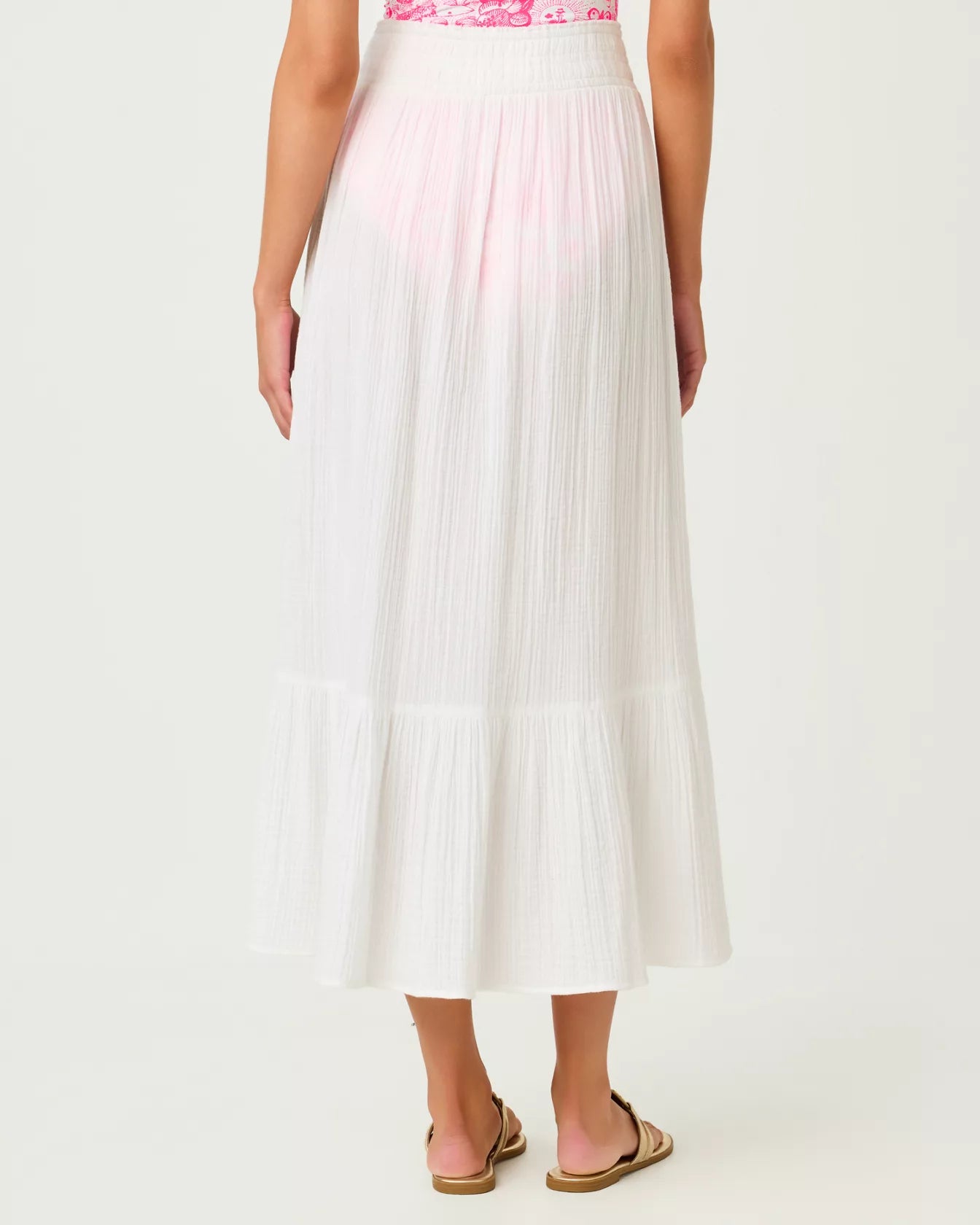 Enzo Maxi Skirt Coverup In Resort White