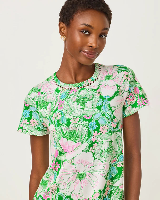 Cody Short Sleeve Dress - Putting Green/Poppyland