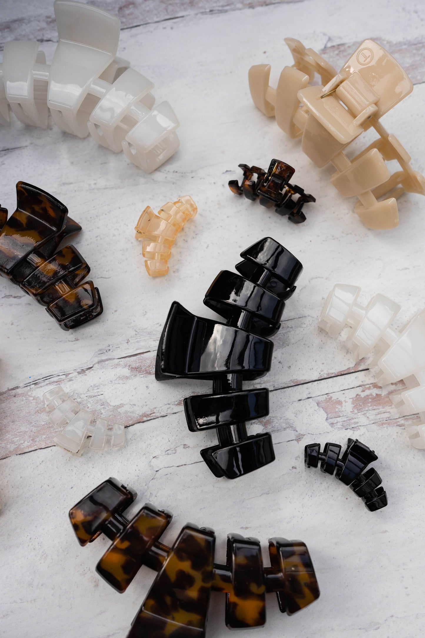 TELETIES - Classic Hair Clip | Large | Jet Black