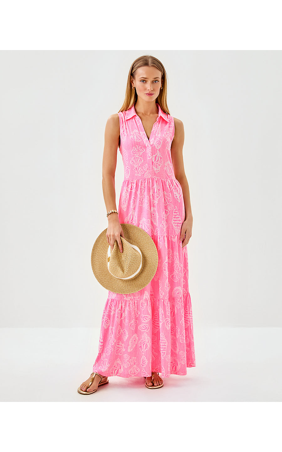RIEGAN MAXI DRESS - ROUSSEAU PINK - COOL AS SHELL