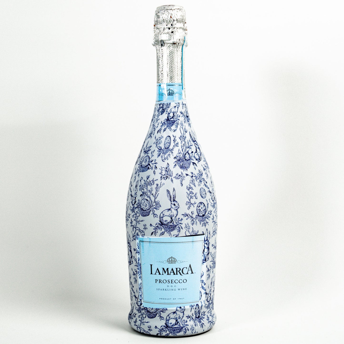 Beau Bottles Blue Easter Bunny Toile