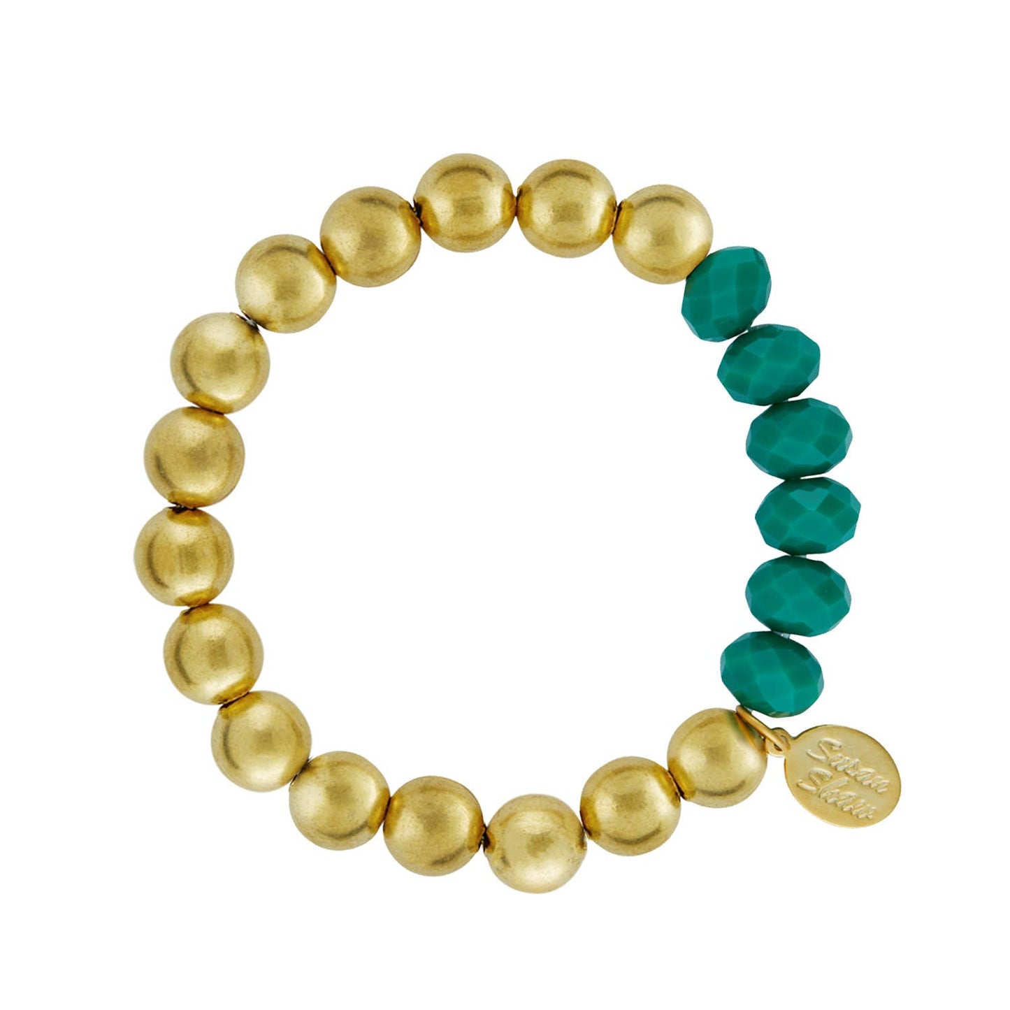 Milly Margaret Bracelet- Green Crystal