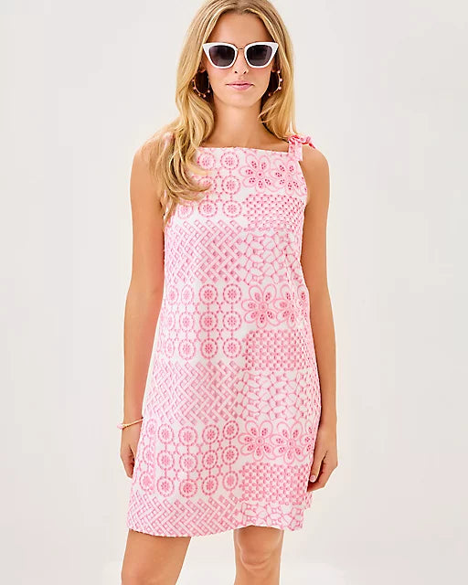 GERAD SHIFT - CONCH SHELL PINK - PATCHWORK EYELET
