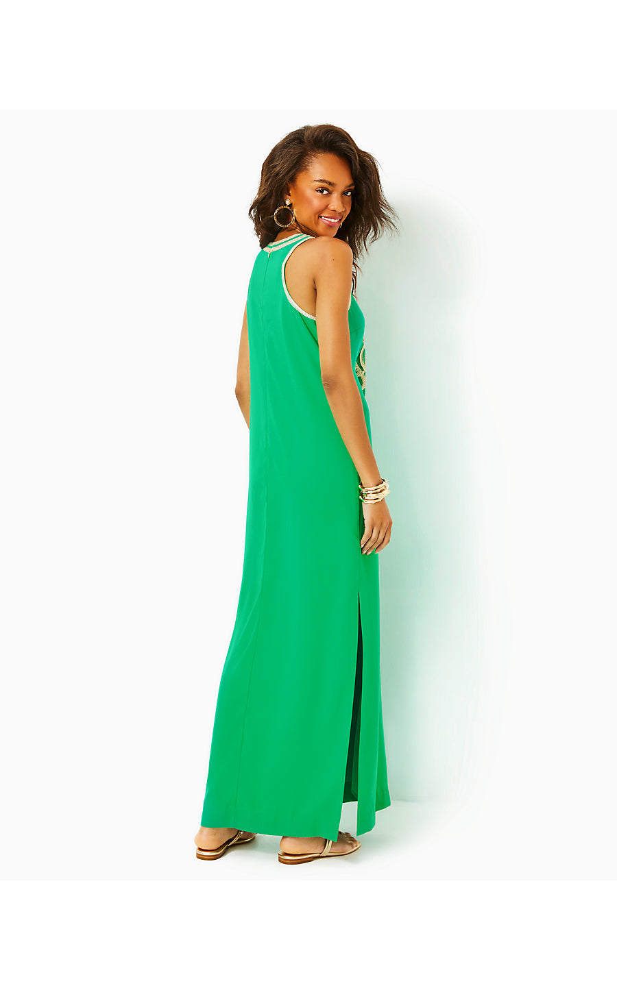 TAYLANE EMBROIDERED MAXI - BRAZILIAN GREEN