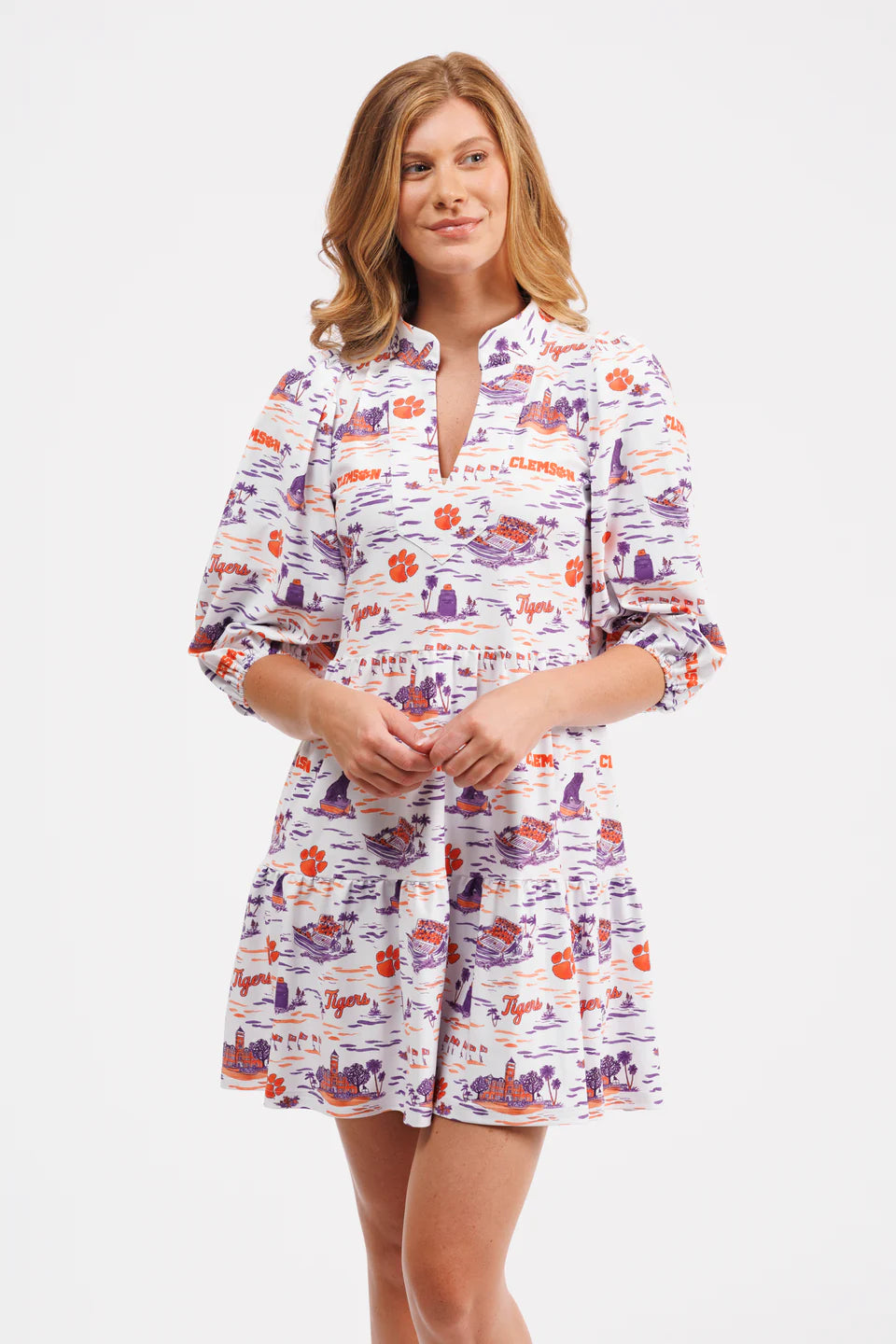 THE TORY DRESS - CLEMSON TOILE
