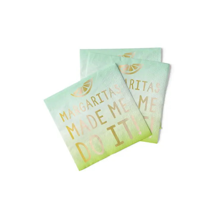 Margaritas Made Me Do It Cocktail Napkins