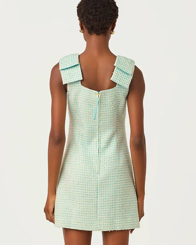 Anders Skirted Romper - Capri Blue Fantasy Boucle