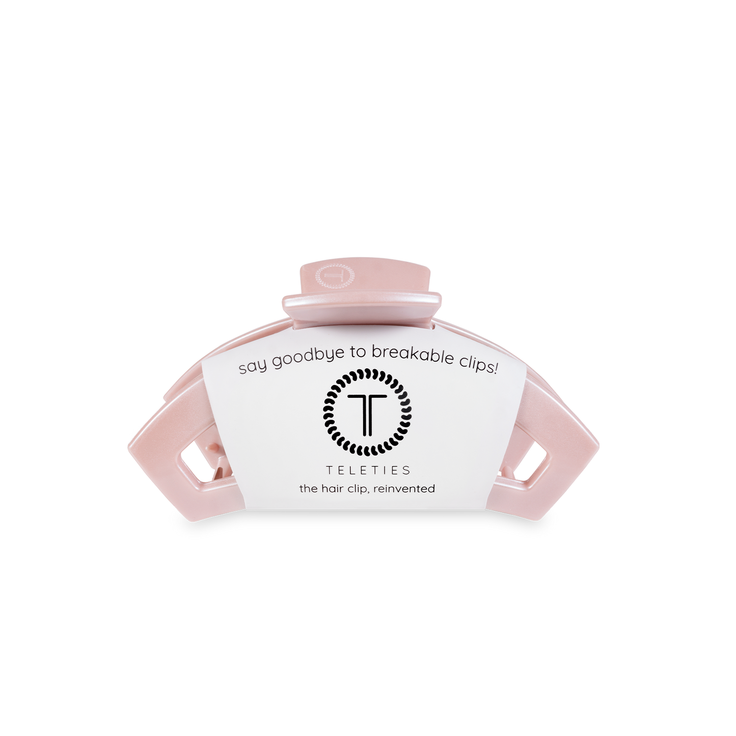 TELETIES - Open Hair Clip | Tiny | Pearly Pink
