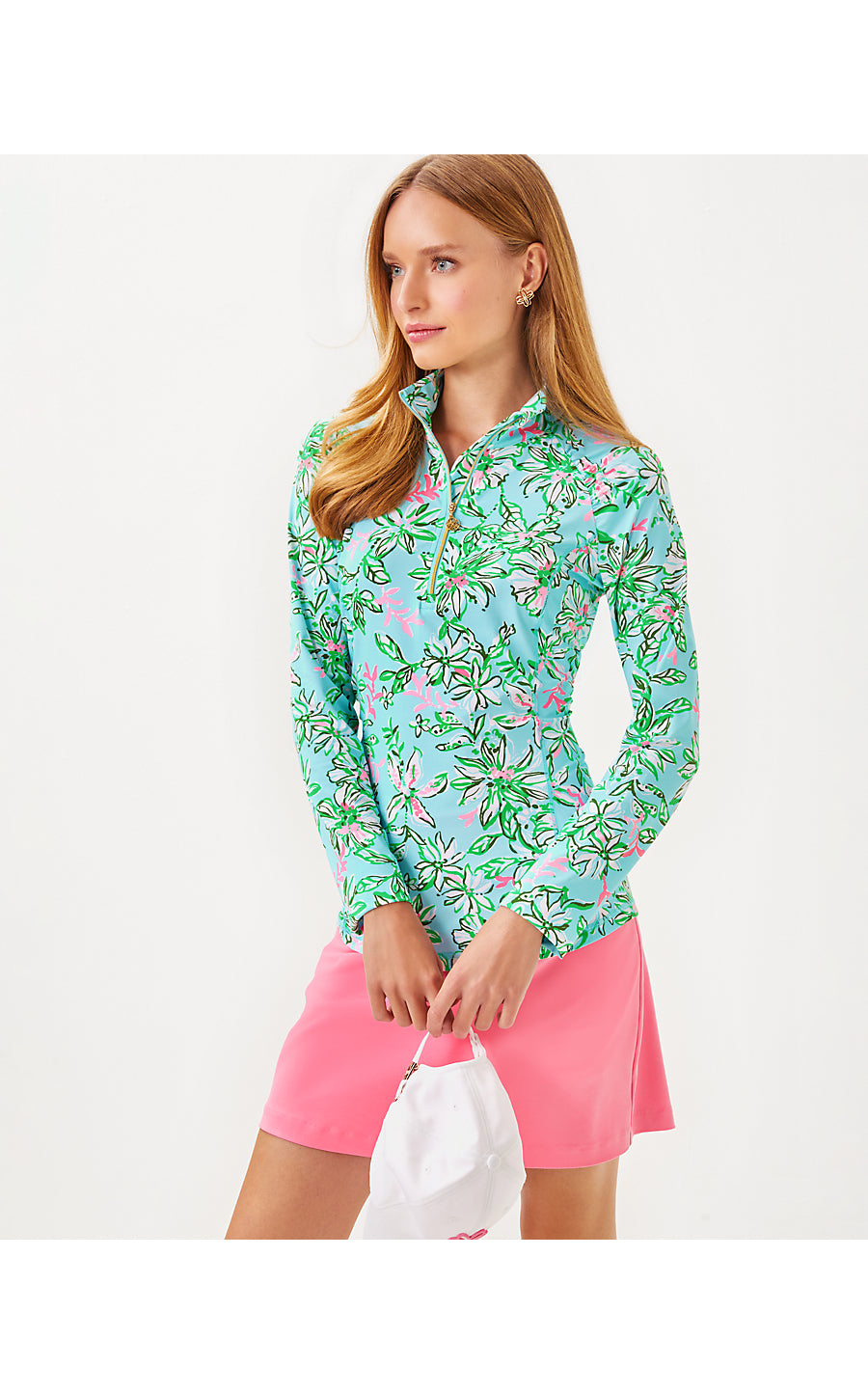 JUSTINE HALF ZIP UPF 50+ - MULTI - LIL SUN OF A BUN