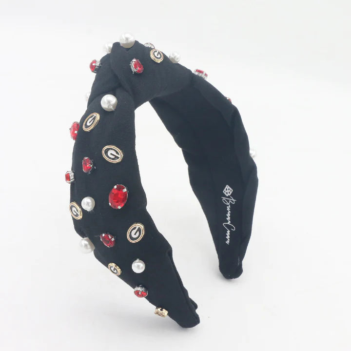 BLACK UNIVERSITY OF GEORGIA LOGO HEADBAND