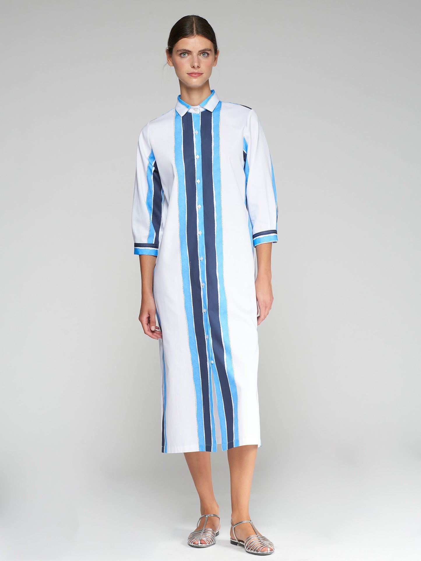 RAYA ANTONELLA DRESS - AZUL STRIPED