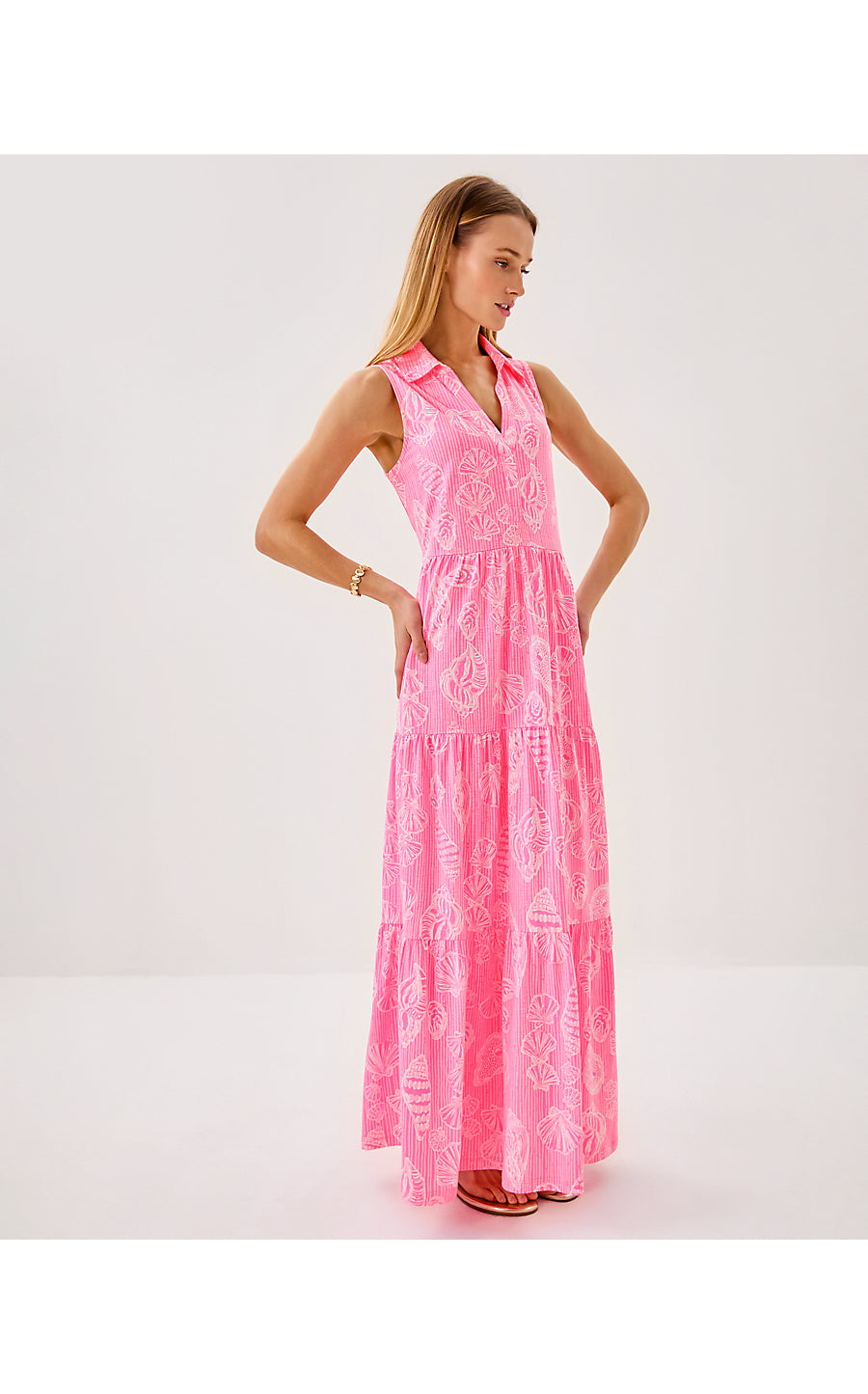 RIEGAN MAXI DRESS - ROUSSEAU PINK - COOL AS SHELL