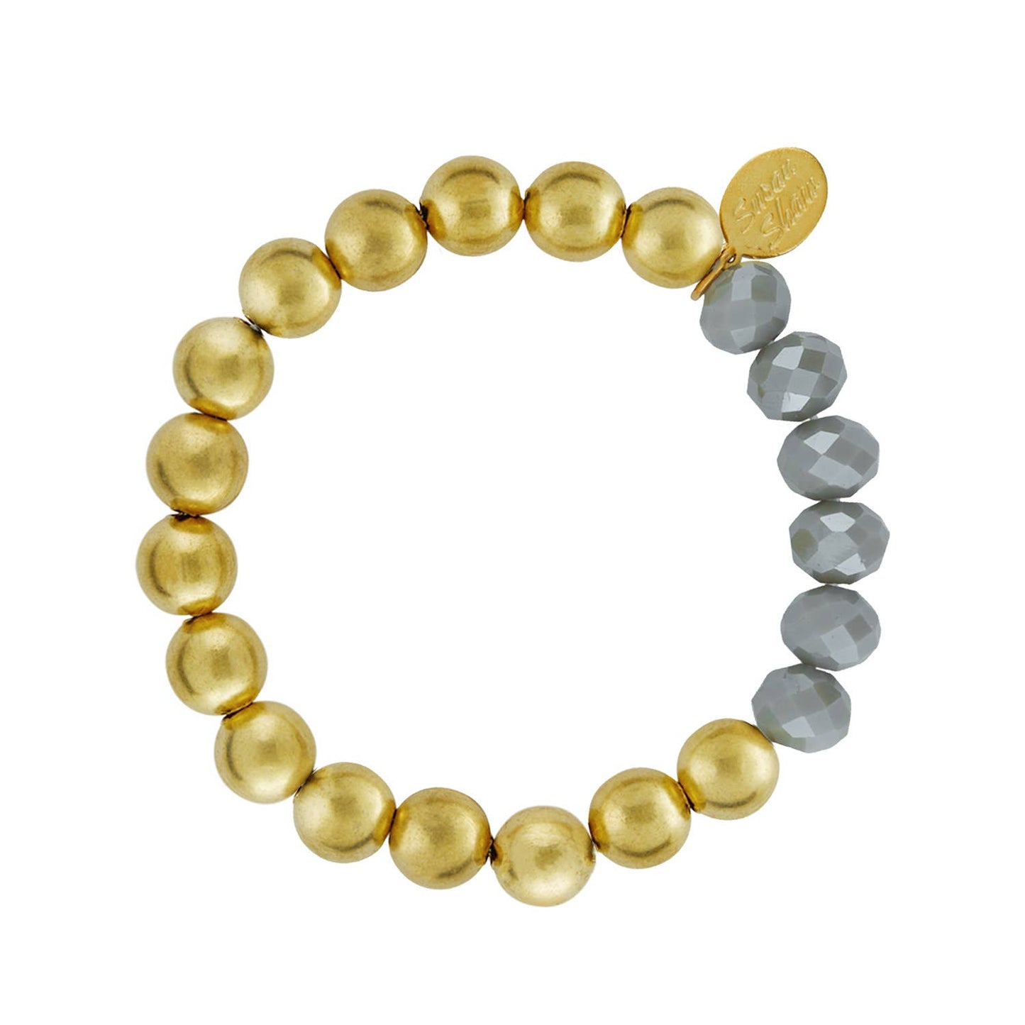 Milly Margaret Bracelet- Grey Crystal