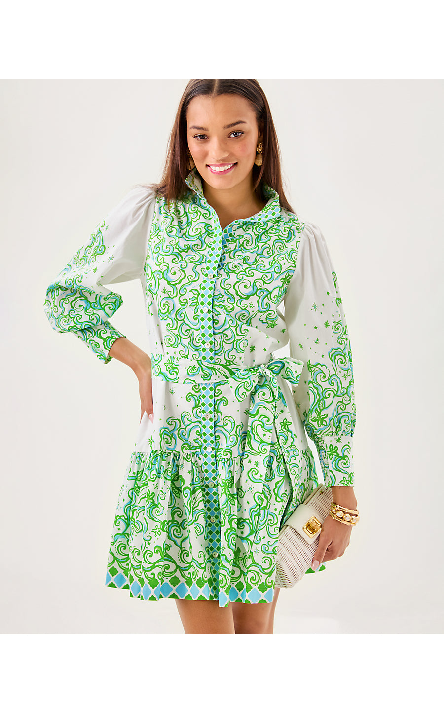 DRENA DRESS - RESORT WHITE - SOL MATES ENGINEERED DRESS