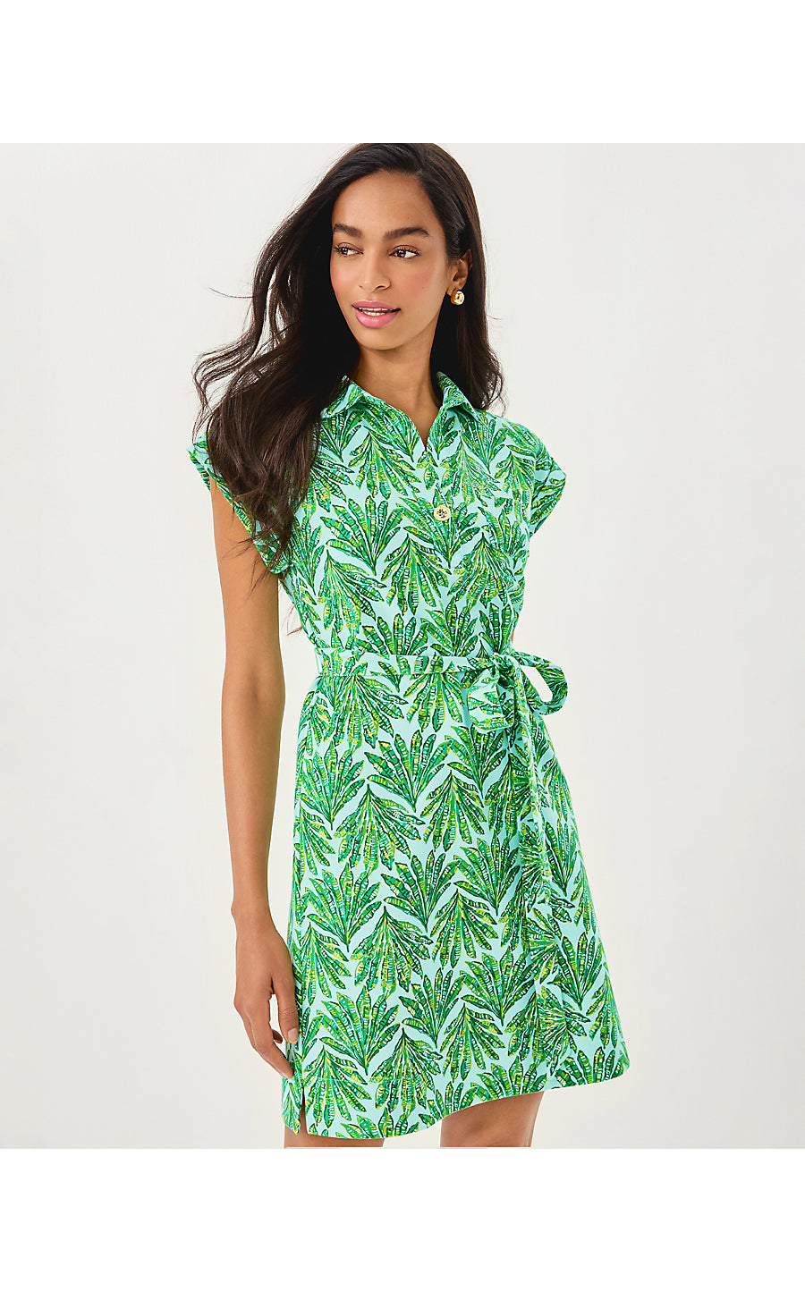 EMERSYN DRESS - KITTS GREEN - CROSSGRAIN SHADY BABE