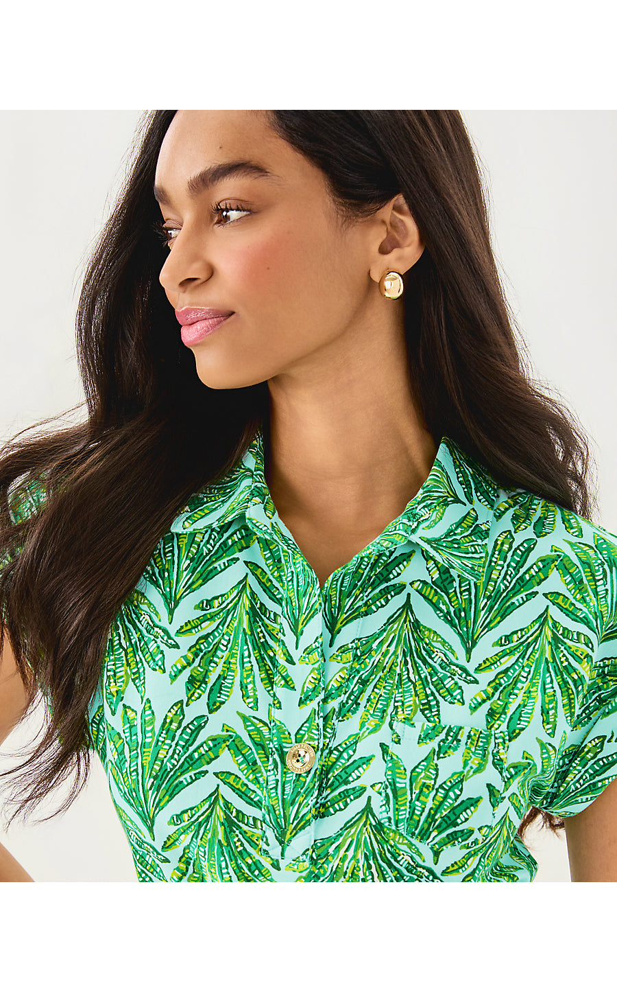 EMERSYN DRESS - KITTS GREEN - CROSSGRAIN SHADY BABE
