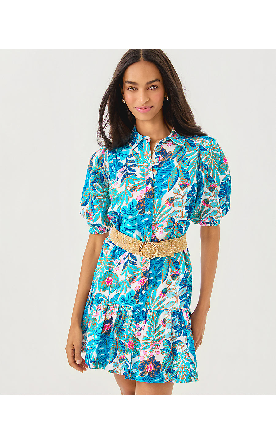 BRETT DRESS - BREEZY AQUA - BEST FRONDS FOREVER
