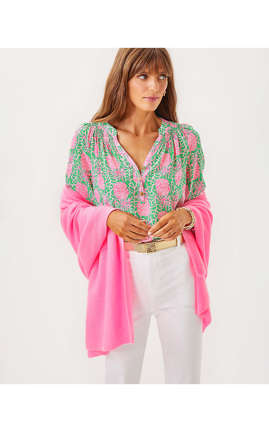 LANELLE CASHMERE WRAP - ROUSSEAU PINK