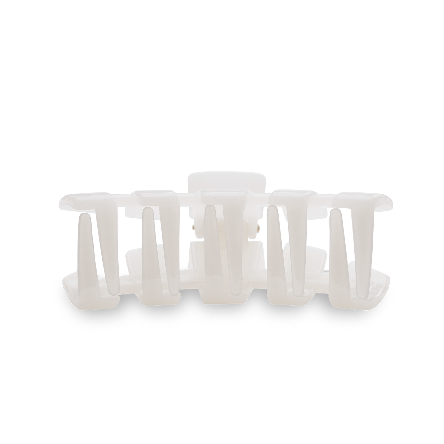 TELETIES - Classic Hair Clip | Medium | Coconut White