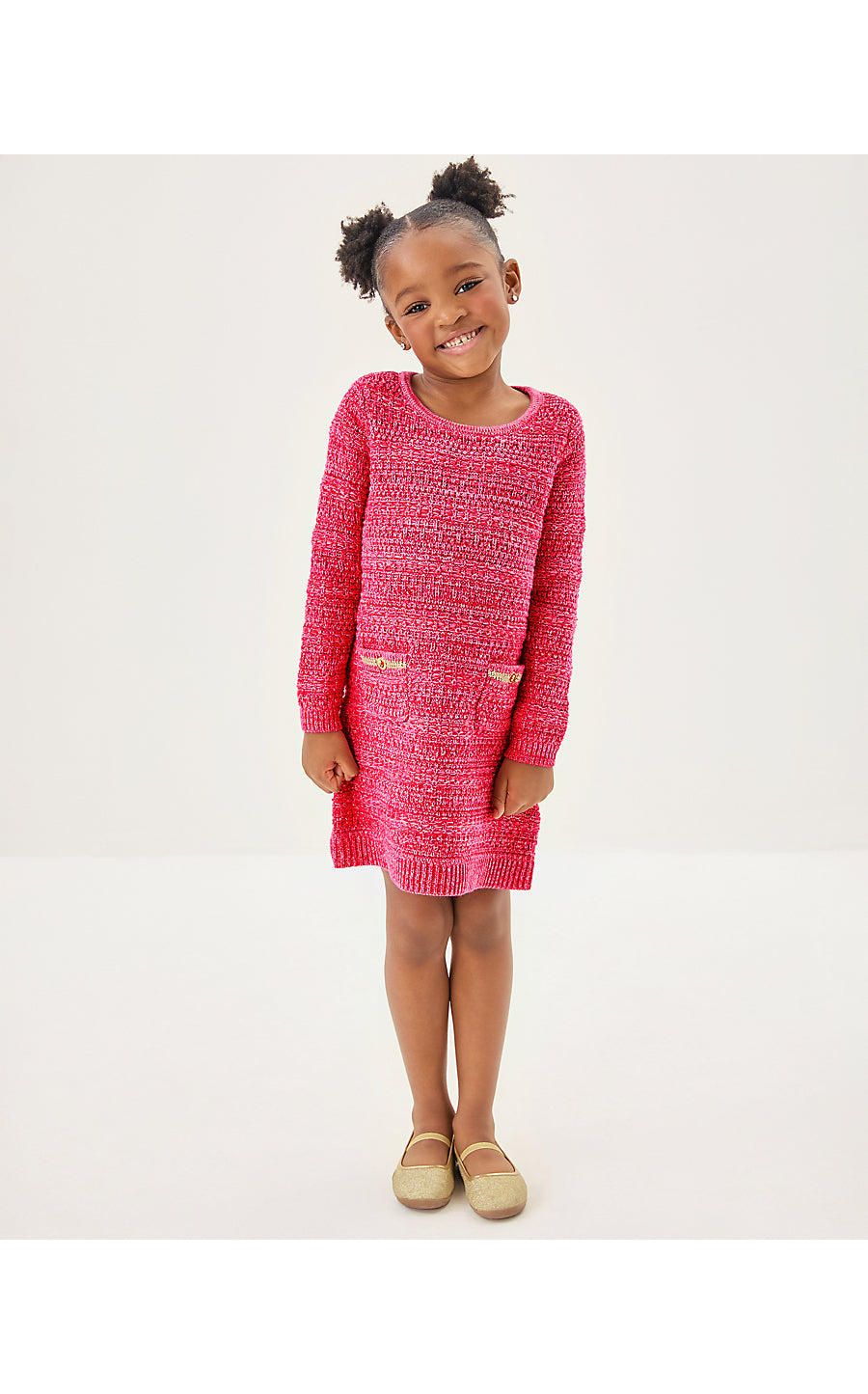 LOLO SWEATER DRESS - CHERRY RED METALLIC MARL