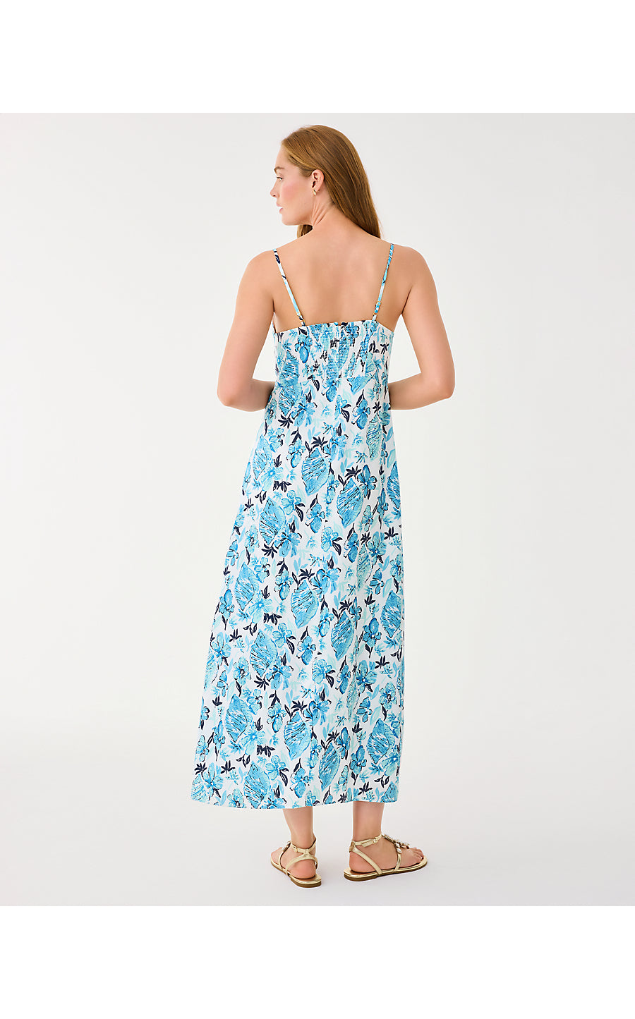 RAMSEY MAXI DRESS - RESORT WHITE - SEASHELL SPLENDOR