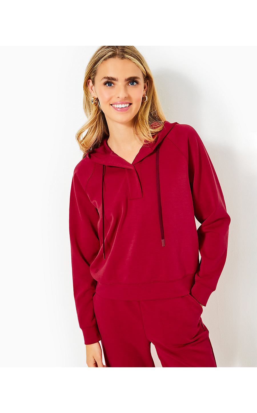 KENDY UPF 50+ PULLOVER - MALBEC RED