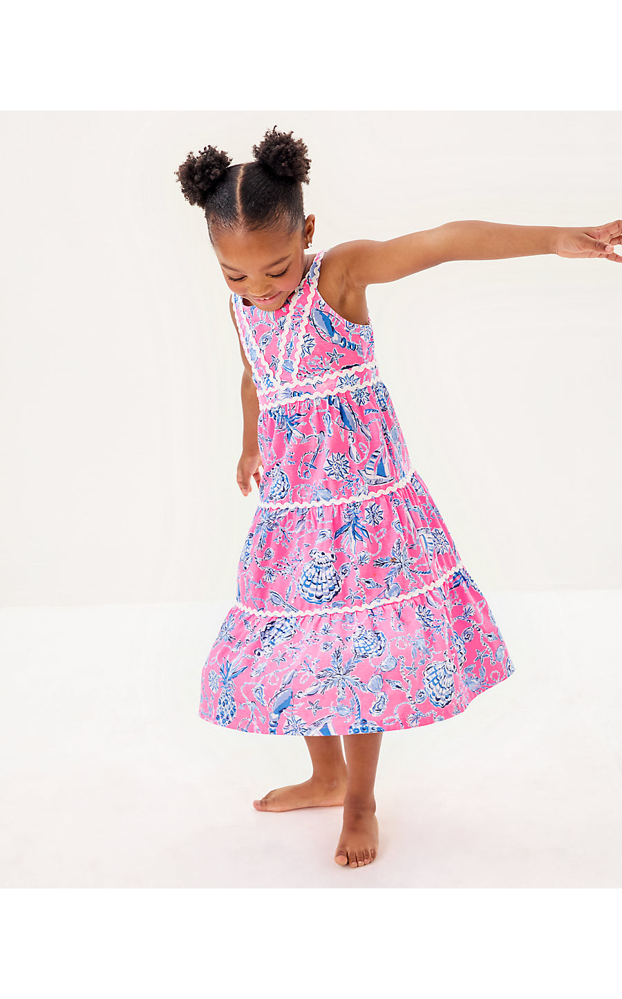 MINI POLLIE MIDI DRESS - ROUSSEAU PINK - BAREFOOT BEACHCOMBERS