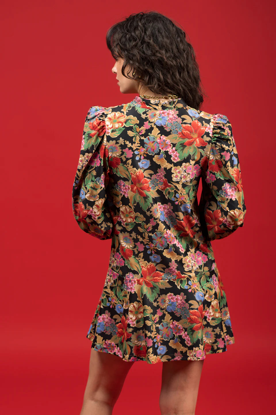 Hazel Dress Midnight Petals