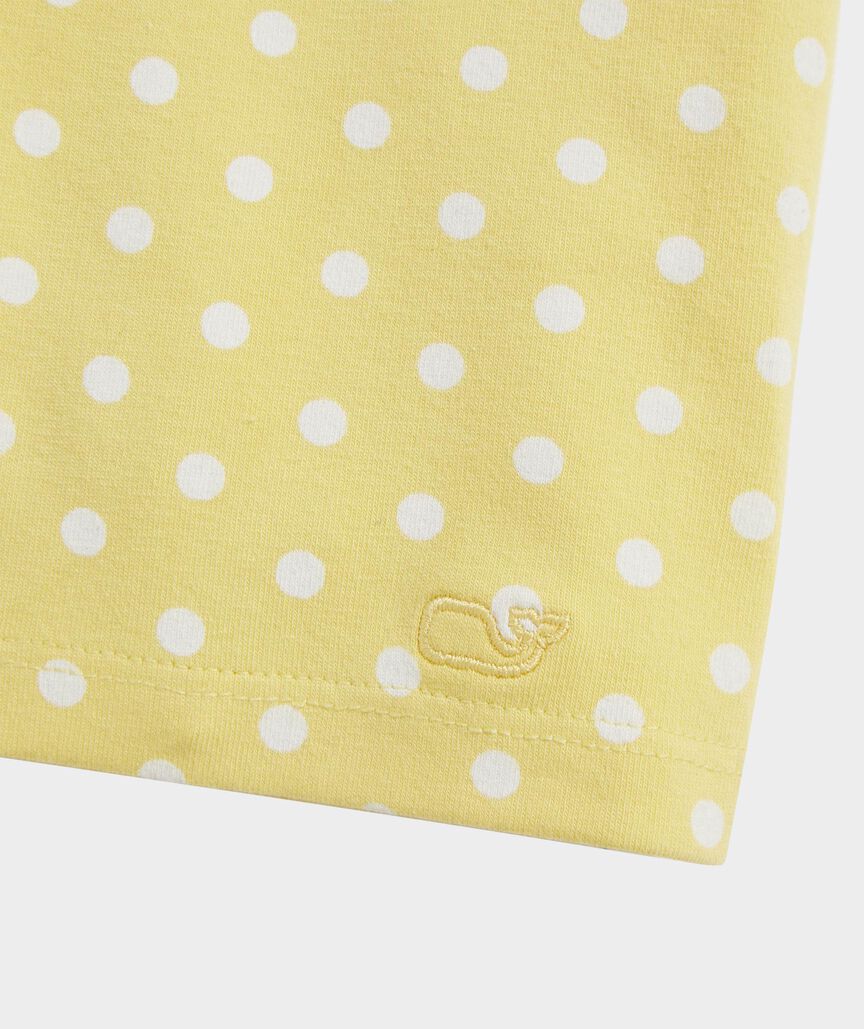 Girls' Everyday Bike Shorts - Dot Lemon White