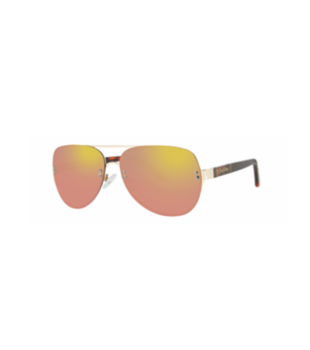 Khloe Sunglasses - Shiny Gold/Red Mirror