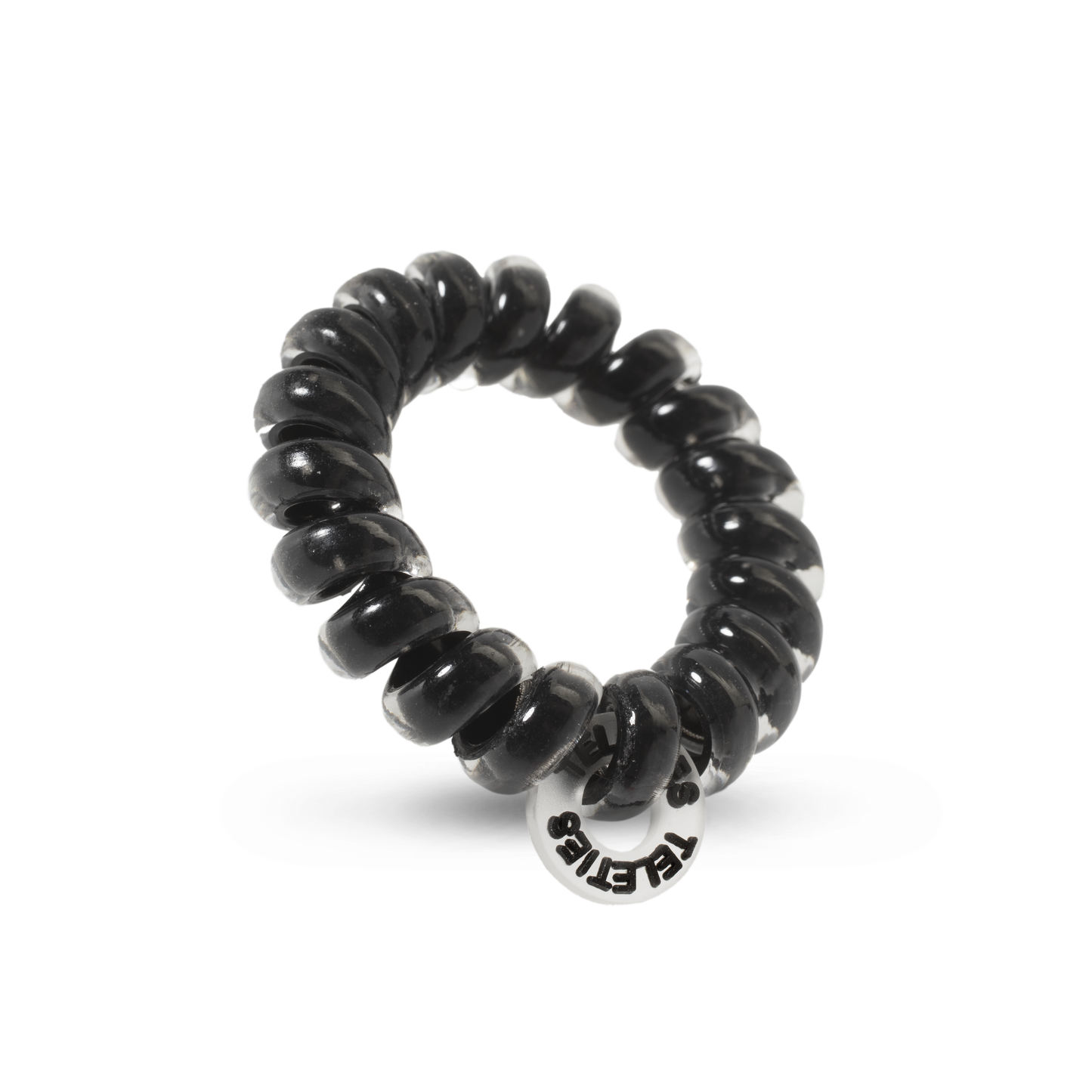 TELETIES - Spiral Hair Coils | Tiny | Jet Black Hair Ties