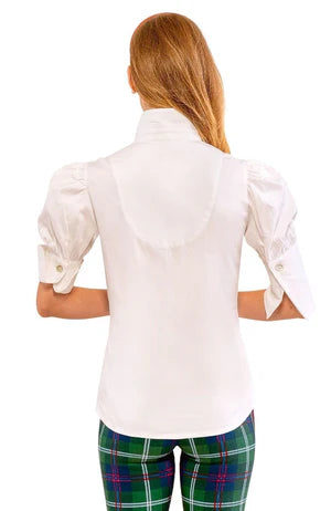 PUFF SLEEVE TOP SOLID - WHITE