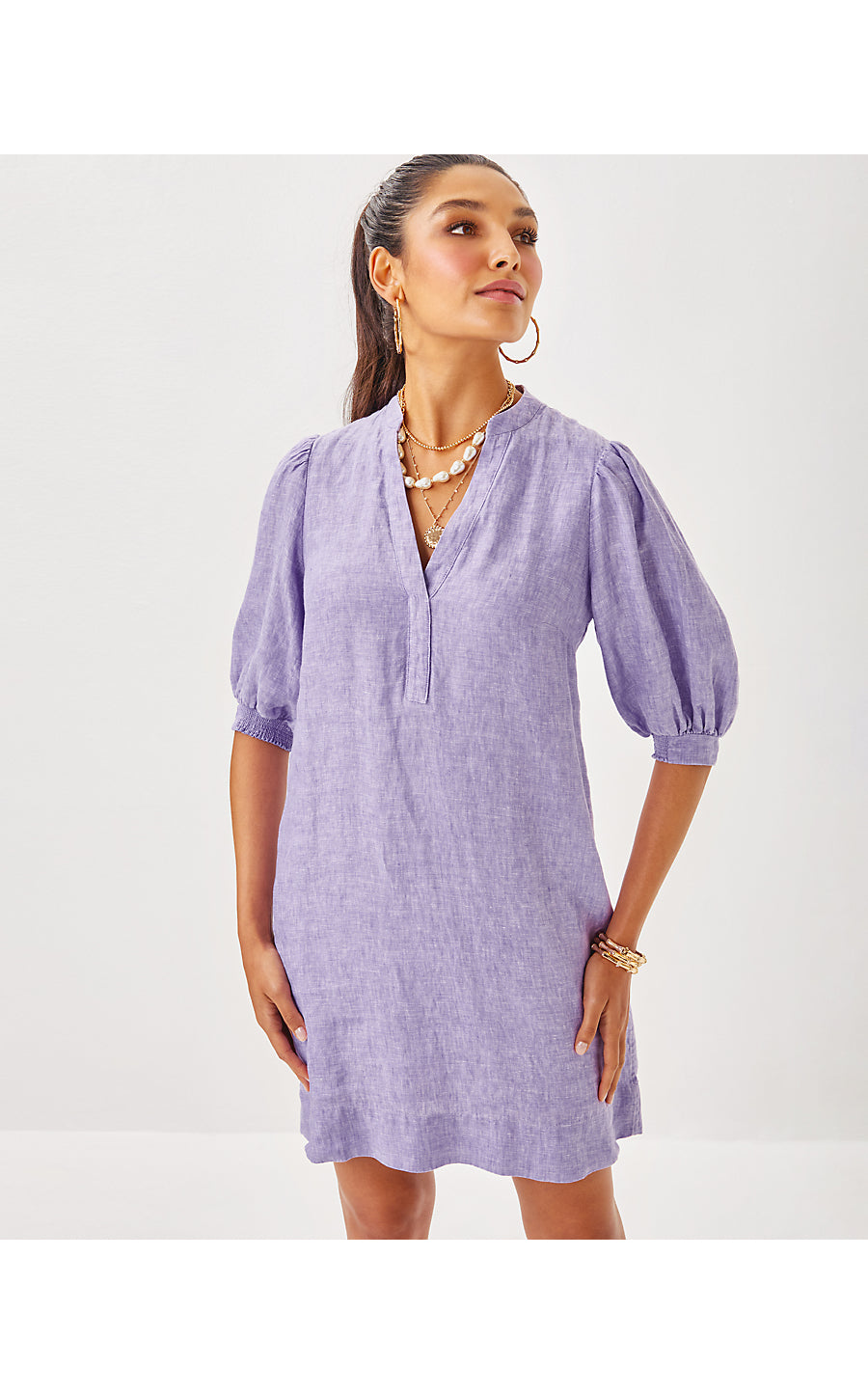 MIALEIGH DRESS - TROPICALIA PURPLE X RESORT WHITE