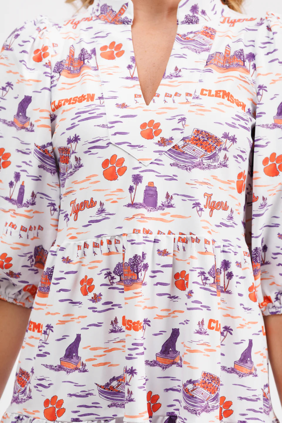 THE TORY DRESS - CLEMSON TOILE