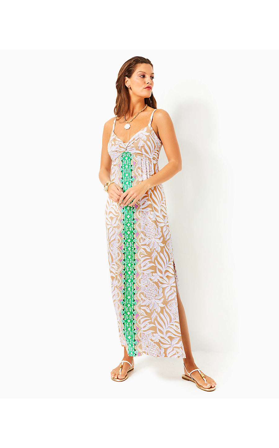 FLORALIE MAXI DRESS - MULTI - BON VIVANTS ENGINEERED KNIT DRESS