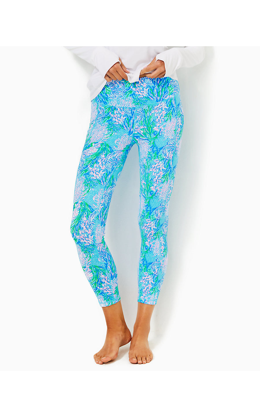 WEEKENDER HIGH RISE LEGGING - STRONG CURRENT SEA
