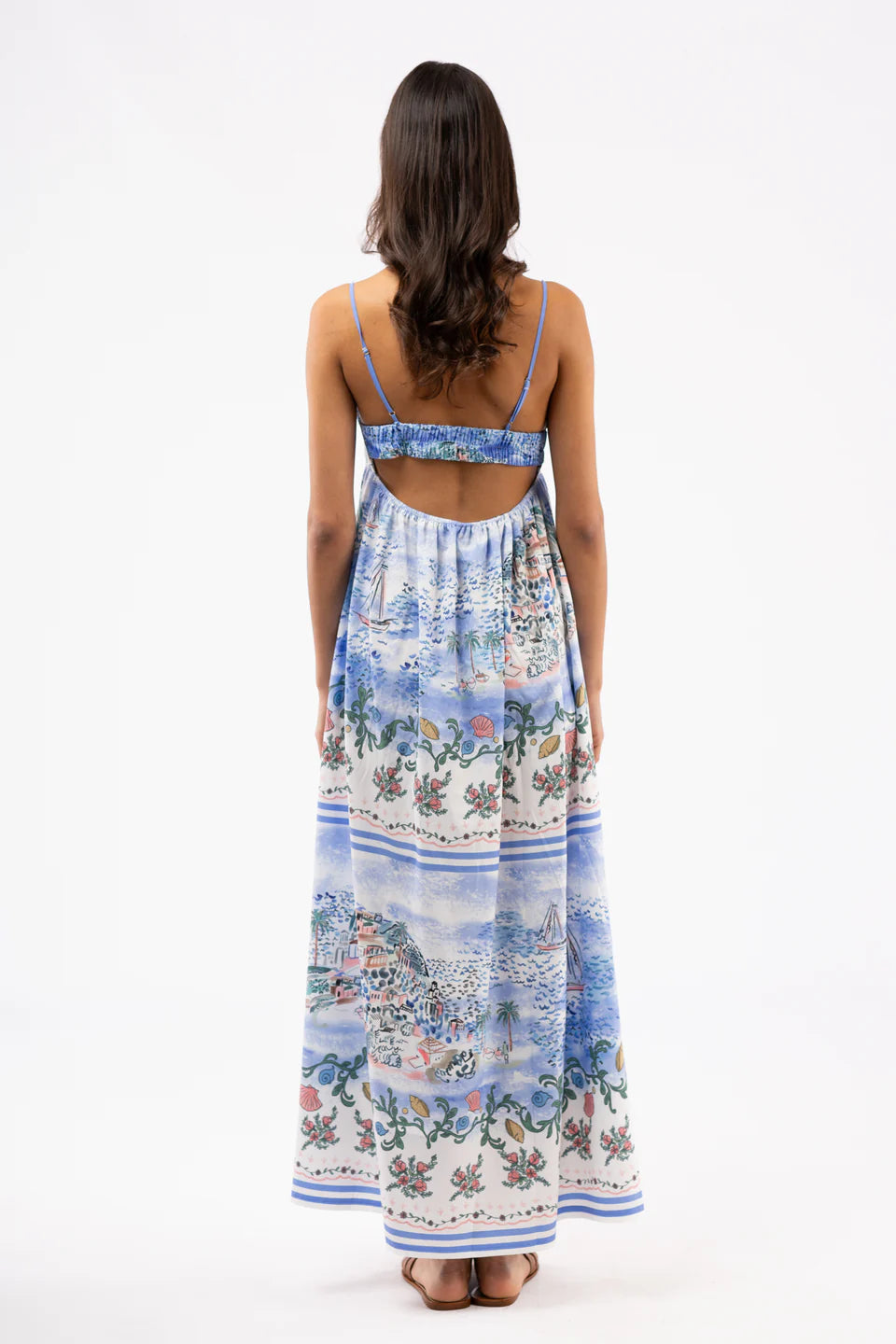 THE CLEOBELLA DRESS - SEA MURAL