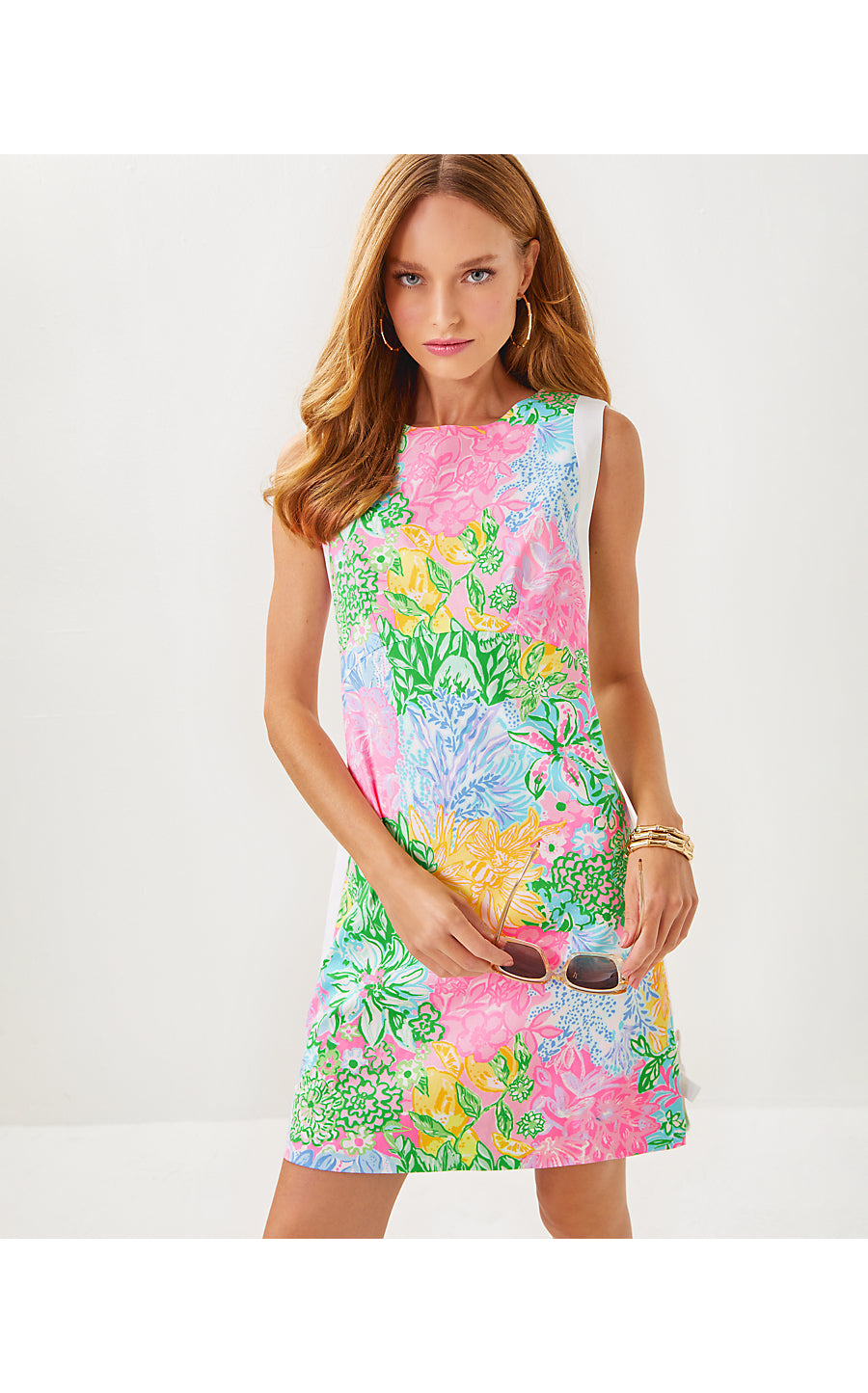BECKLER STRETCH SHIFT - MULTI - BRIGHT DELIGHT PATCH