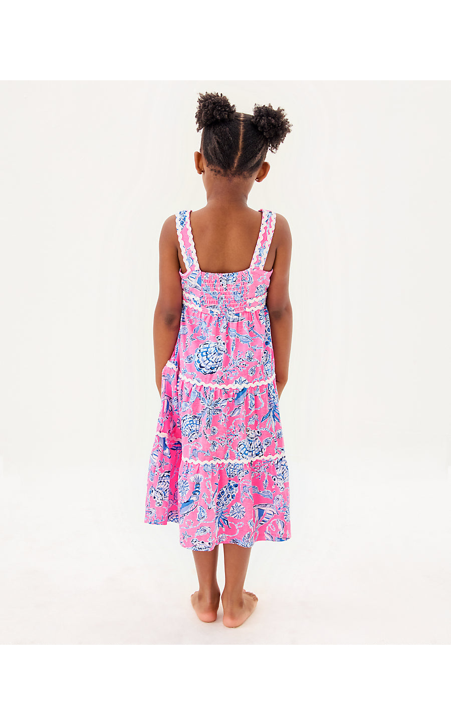 MINI POLLIE MIDI DRESS - ROUSSEAU PINK - BAREFOOT BEACHCOMBERS