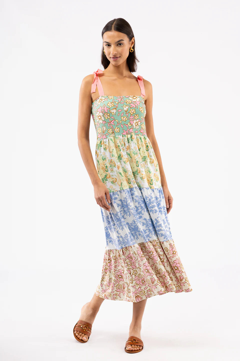 SAGE DRESS - SPRING PETALS MULTI