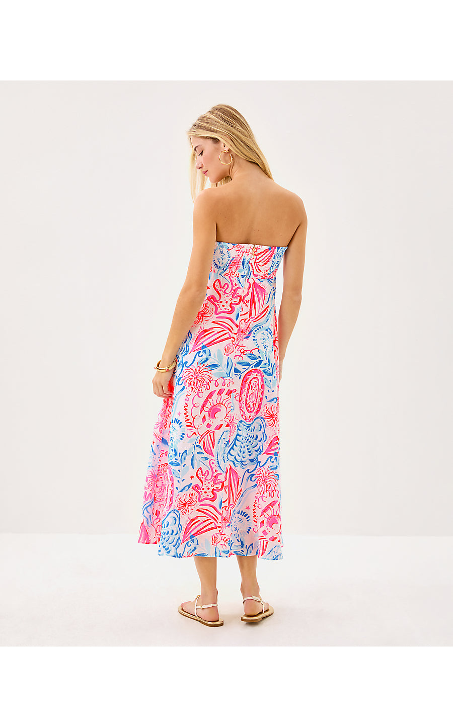 JORGIAN LINEN MIDI DRESS - RESORT WHITE - SUN SEA SAND