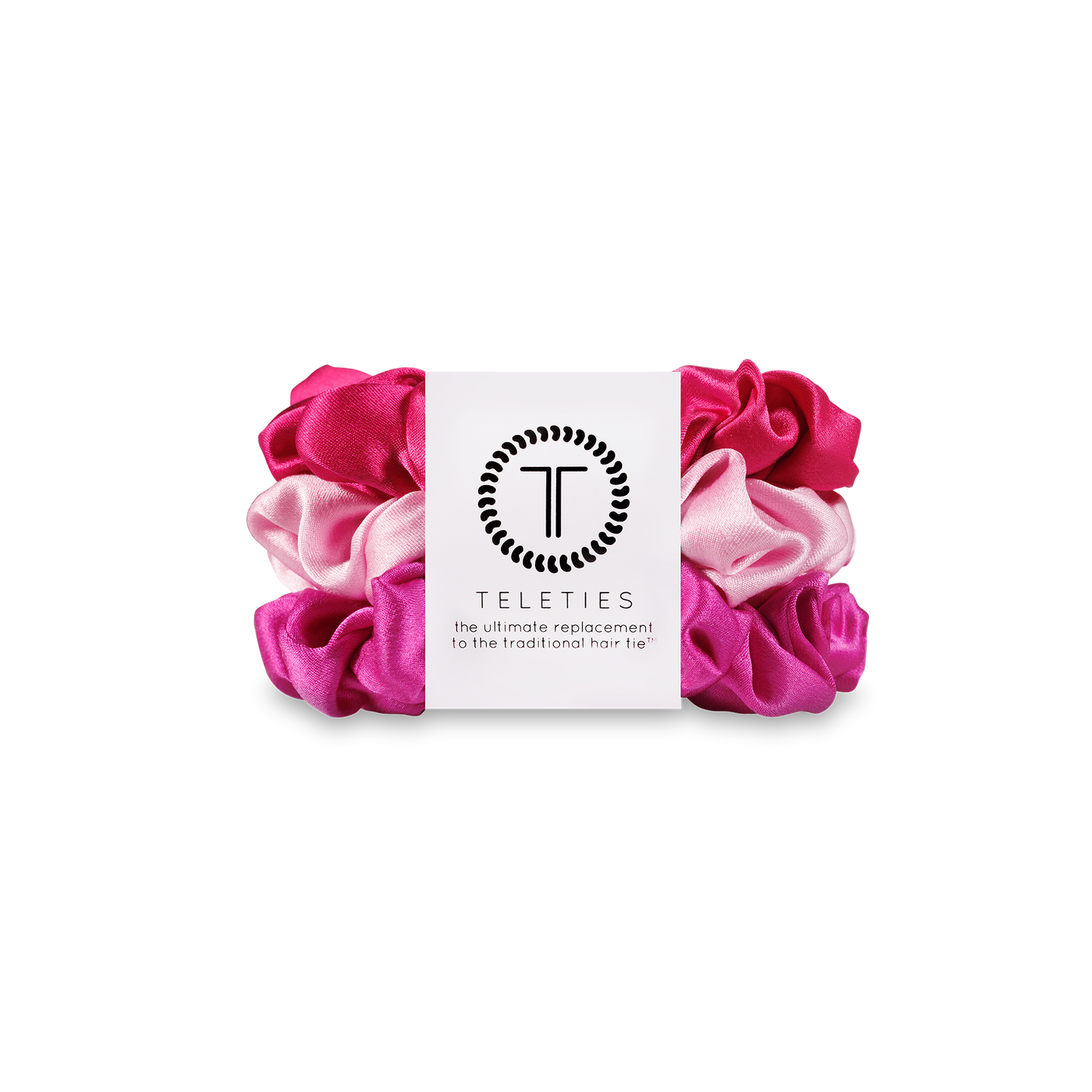 TELETIES - Silk Hair Scrunchie | Small | Rose All Day