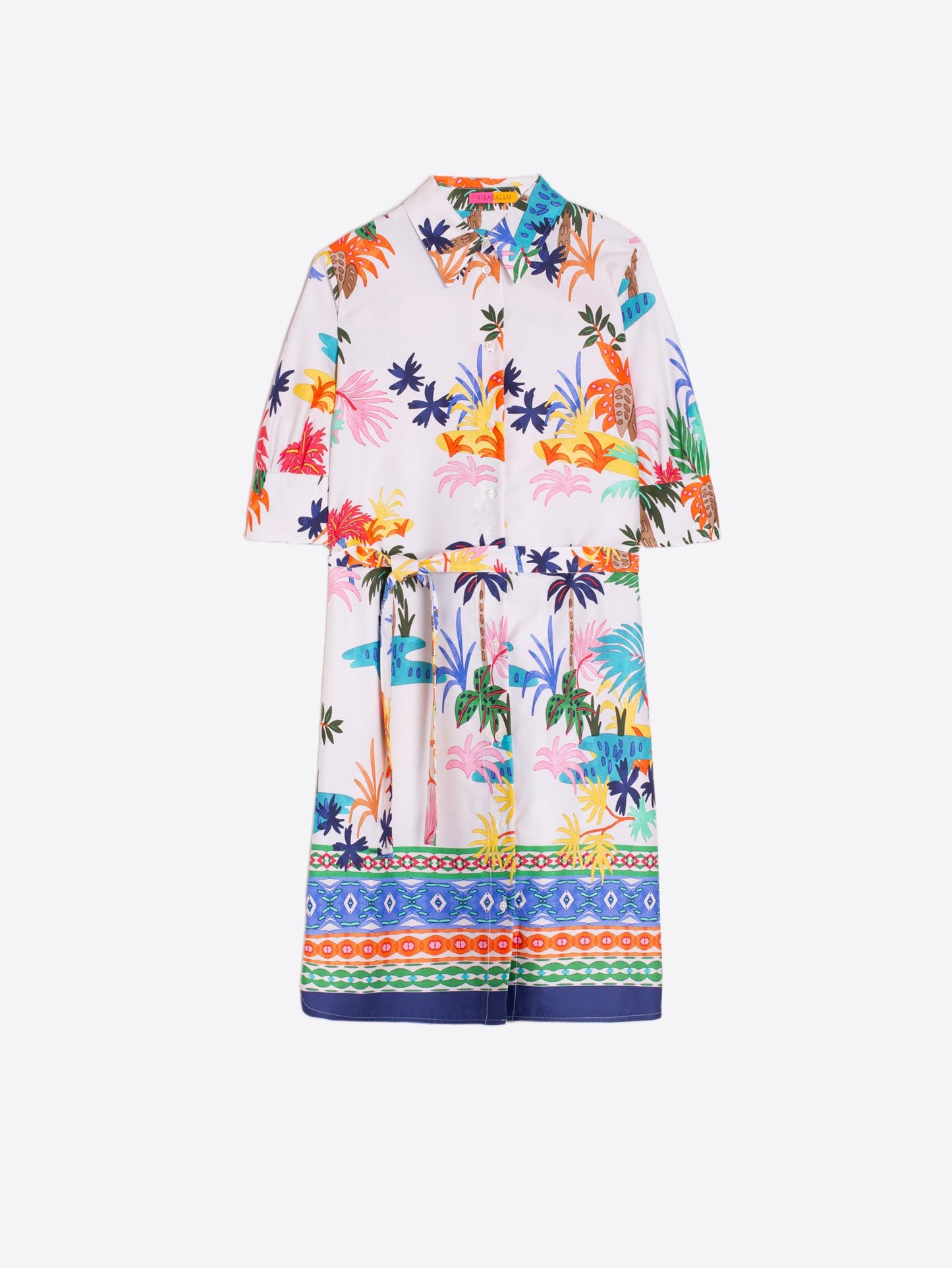 HESTER SHIRT DRESS - MULTI PALM