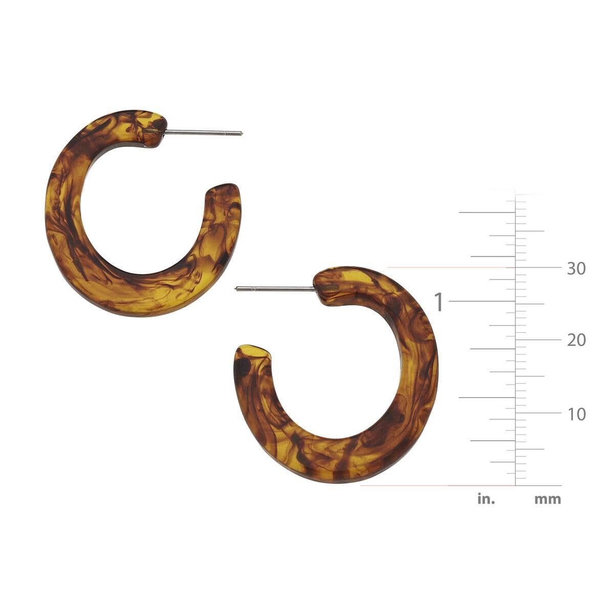 Susan Shaw - Small Tortoise Hoop Earrings