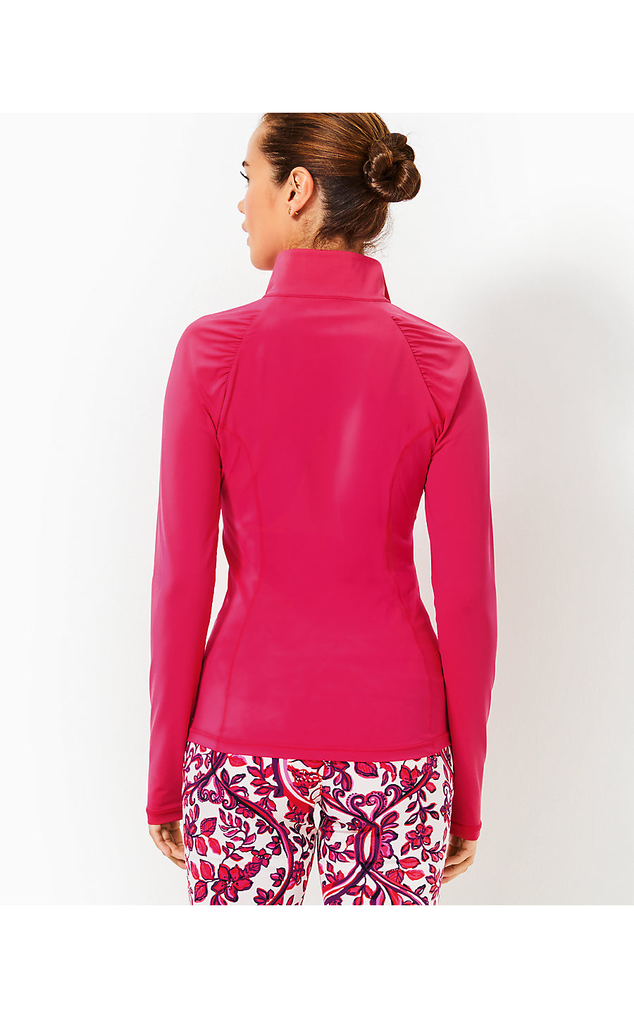 JUSTINE HALF ZIP - RASPBERRY ROUGE